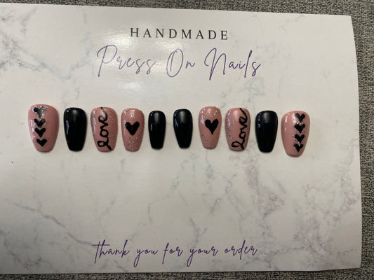 Pink Love Press on Nails