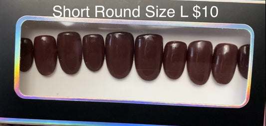 Dark Brown press on nails RTS