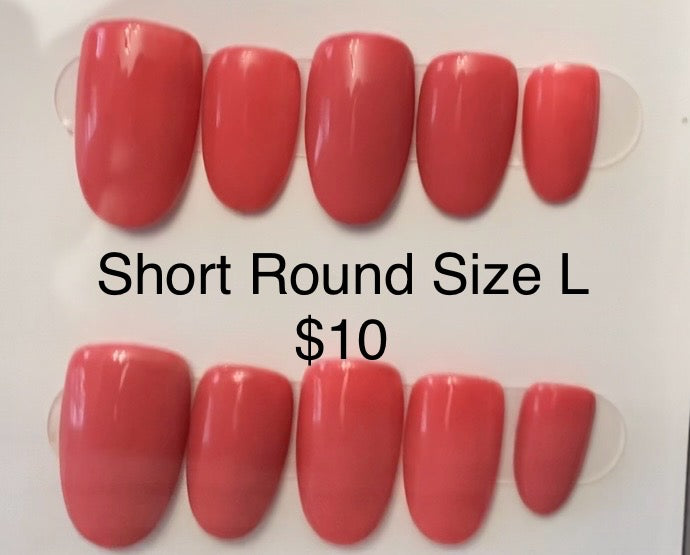 Coral press on nails RTS