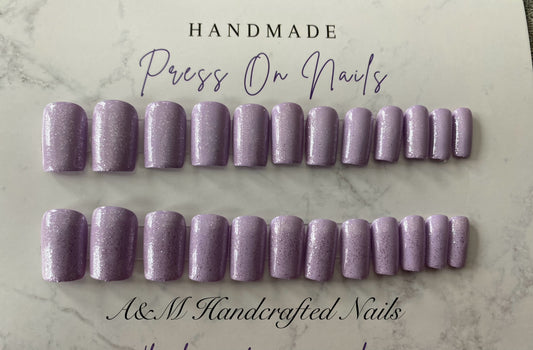 Lilac Press on Nails