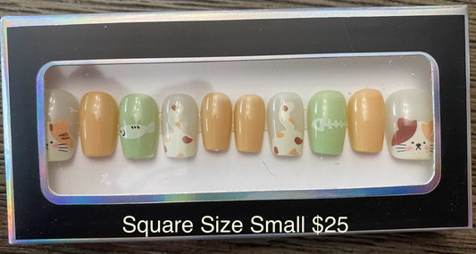 Cute Cat Press on Nails RTS