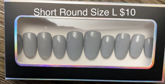 Light Grey press on nails RTS