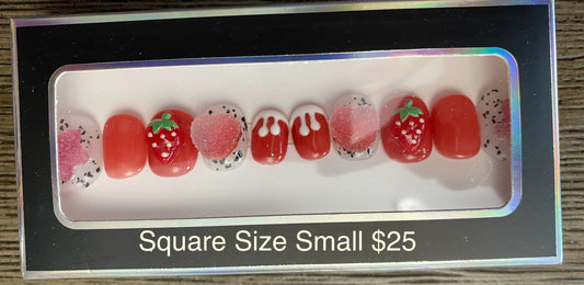 Strawberry Press on Nails RTS