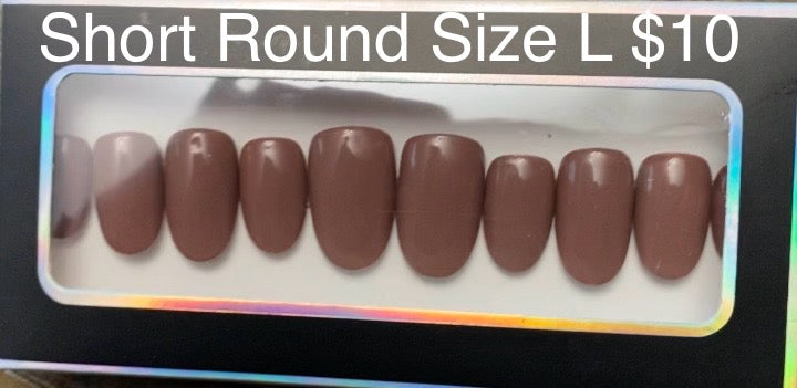 Mauve Brown press on nails RTS